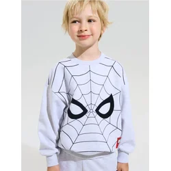 Sinsay - Dukserica s okruglim izrezom i printom Spider-Man - svetlo siva