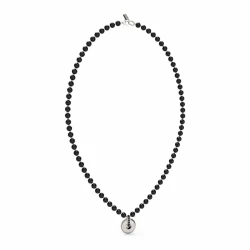 Guess Moška ogrlica s perlami v ostrem slogu JUMN04061JWSTBKT/U