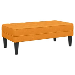 klupa s jastukom Tamno žuta 113 x 57 x 39 cm tkanina