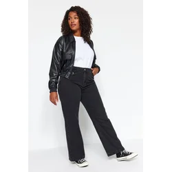 Trendyol Curve Anthracite Wide-Cut Jeans