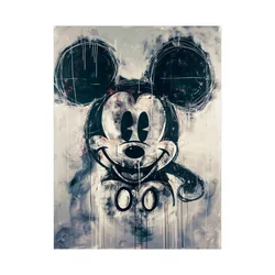 Canvas Slika na platnu Crno beli Mickey Mouse, 75x100cm