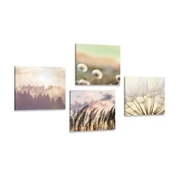 Set slik spokojna dežela z regratom - 4x 60x60