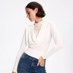 Reserved - Bluza s čipkastim umetkom