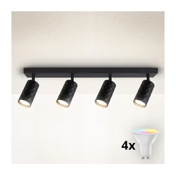Brilagi - LED RGBW prigušiva spot svetiljka SELE DIAMANT 4xGU10/6W/230V crna