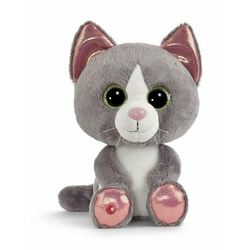 NICI Glubschis pliš Cat siva Felinja 25cm, ZELENA