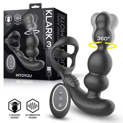 InToYou Klark Waving & Vibrating Plug with Remote Black