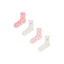 Penti Nogavice PENTI Mädchen Funny Geblümte Baumwoll-2er-Pack Socken mešane barve