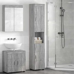 Set ormarića za kupaonicu TULUM Siva Sonoma 37 x 31,5 x 203 cm