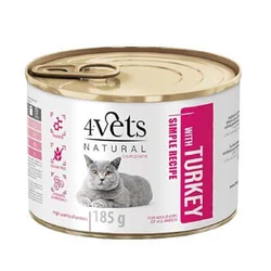 4Vets Natural Complete Cat Ćuretina 185g