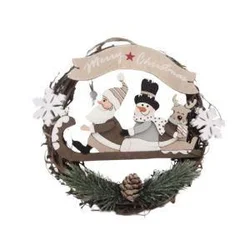 Drveni novogodišnji ukras za vrata Merry Christmas