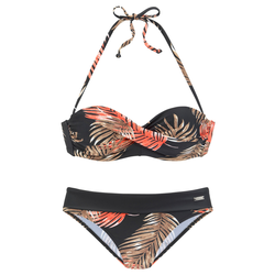 LASCANA Bikini bež/oranžna/črna/bela