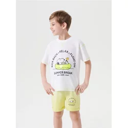 Sinsay - Kratke pantalone Peanuts - žuto zeleno