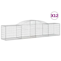 Lučne gabionske košare 12 kom 300x50x60/80 cm pocinčano željezo