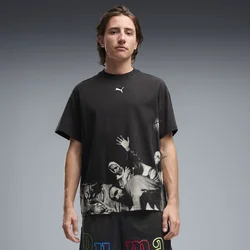 PUMA Memory Lane Oversized Tee Men, Clothing, Black, L