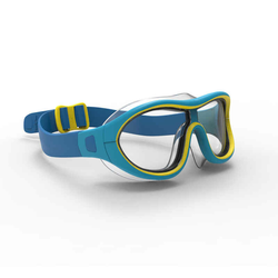 Modra plavalna maska s prozornim steklom swimdow v2 (velikost s)