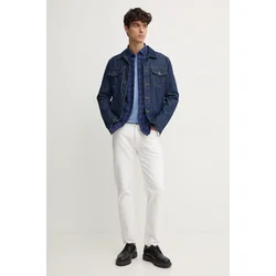 Bombažna srajca Pepe Jeans MITCHEL moška, mornarsko modra barva, PM308722