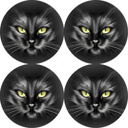 Bertoni Home Unisexs 4 Round Table Pads Set Nero