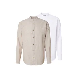 JACK & JONES Srajca JJESUMMER pegasto siva/bela