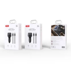 XO transmitter FM Bluetooth MP3 auto punjač30W BLACK + kabl za telefon USB-C - USB-C ( GSM184876 )