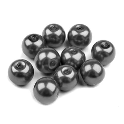 Steklene voščene kroglice O10 mm - srebrne temne (500 g)