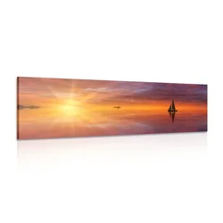 Slika samotna ladja na morju - 150x50