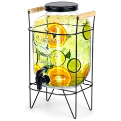 shumee Vrč za pitje s pipo in stojalom, črn, 5,5 l