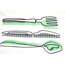 Kuhinjska krpa Fork 45x70cm