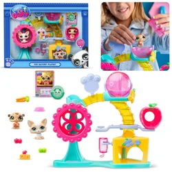HASBRO Littlest Pet Shop Komplet figuric Fun Factory, živali + dodatki, premične figurice 4+