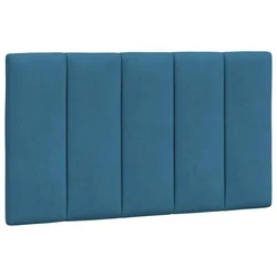 Vidaxl Blazina za vzglavje Hanko modra 80 cm žamet