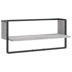 MAISON CHIC Stenska polica - Viseča Polica s prečko siva sonoma 65x25x30 cm, (21758796)