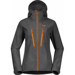 Bergans Cecilie Mountain Softshell Jacket Solid Dark Grey/Cloudberry Yellow L