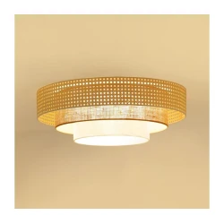 Brilagi - LED plafonsko svetlo CEDAR LUNETA LED/26W/230V ratan/smeđa/krem