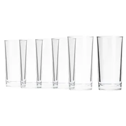 Set of 6 drinking glasses 250 ml, glass - Borgonovo