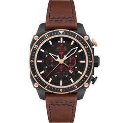 AVI-8 AV-4100-09 Mens Watch Hawker Hunter Dual Time Chronograph 43mm 5ATM