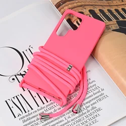 Maska za Samsung S25 Ultra Crossbody, Roze