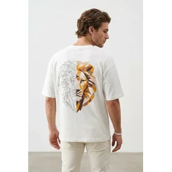 Trendyol Muška majica Tmnss25Ts00117, Bela