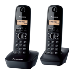 PANASONIC Bežični telefon KX-TG 1612 Duo crni
