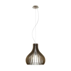 Eglo 61917 - Luster na sajli TINDORI 1xE27/60W/230V O 38 cm braon