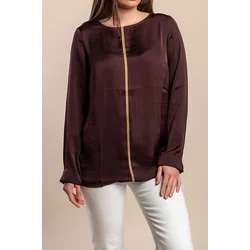 Plus size bluza, bordo