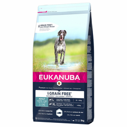 10% na Eukanuba Grain Free & Daily Care! - Adult Sensitive Skin (12 kg)