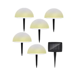 Grundig - Komplet od 5 RGBW solarnih LED svetiljki, 3,2 V, 600 mAh, IP44