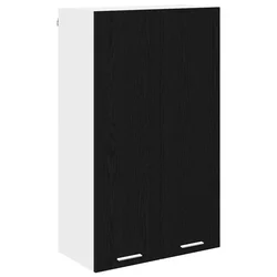 Vidaxl Viseča omarica Črna Orehovina 60 x 31 x 100 cm Konstruiran les