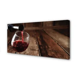 tulup.si Slika na platnu Plošče vino steklo 125x50 cm