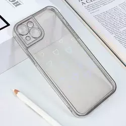 Maska za telefon Heart IMD za iPhone 14 Plus 6.7 srebrna