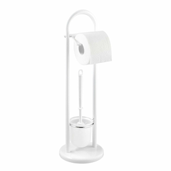 WENKO 17092100 - Toaletna četka SIENA 19x63 cm bela/saten