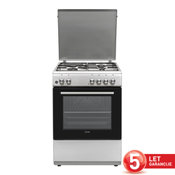 VOX VOX kombinirani štedilnik GHB 6310 IX [A, 3x plin, 1x elekt., 72l peč., inox], (21604253)