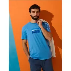 Sinsay - Pamučna majica sa printom - plava