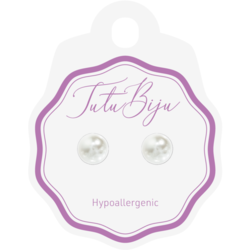 Tutu Biju uhančki 8.0 MM PEARL
