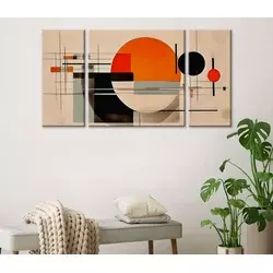 Wallity Dekorativne slike na platnu, 20x45cm, 3 komada, Šarene