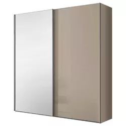 Ormar Sa Staklenim Kliznim Vratima Lumos 200/222/68 cm srebrna, boja peska